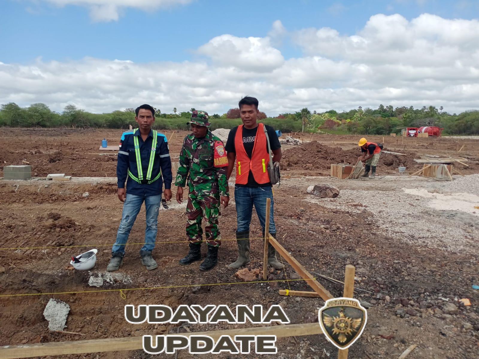 Kodim 1627/RN Amankan Pembangunan Kawasan Sentra Industri Garam Nasional di Rote Ndao