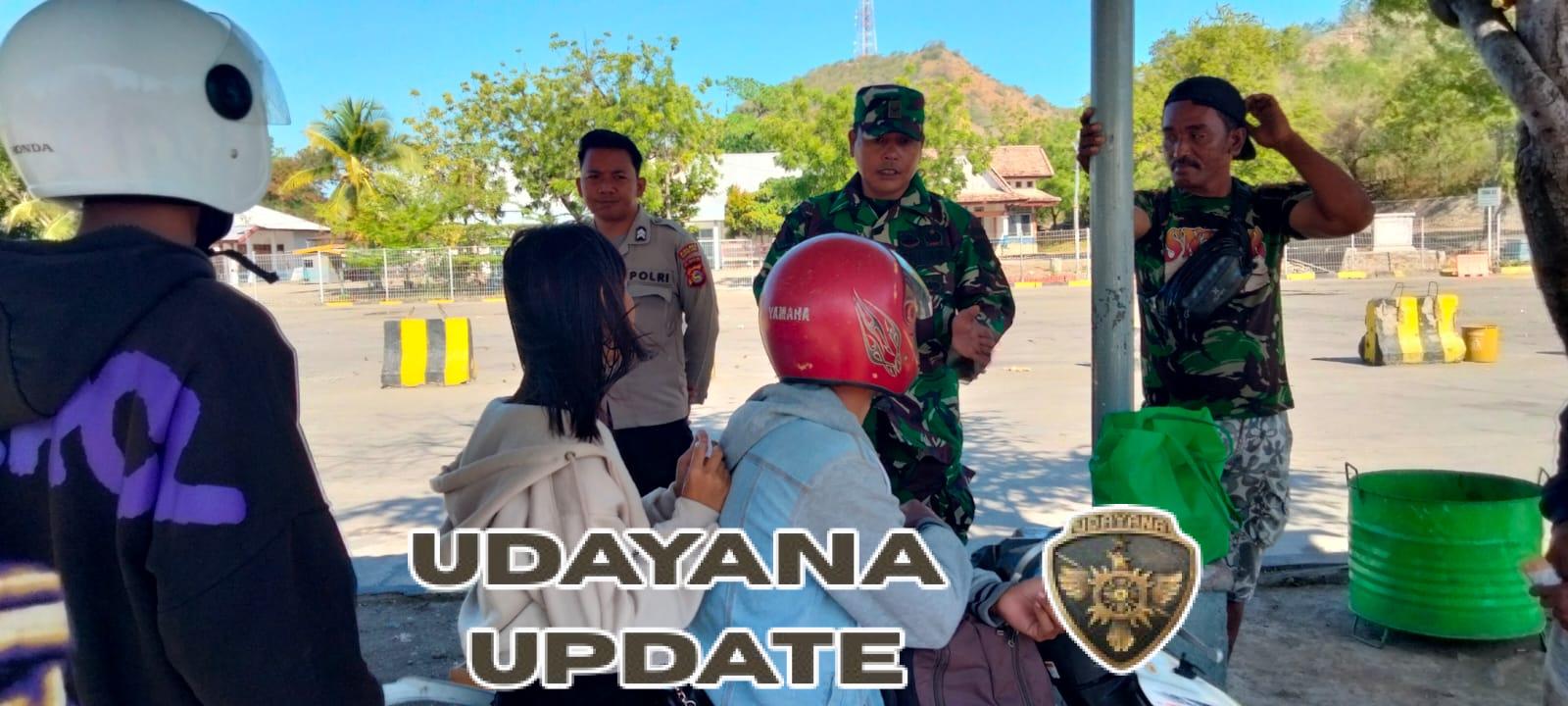 Babinsa Kokarlian Laksanakan Pengamanan di Pelabuhan Poto Tano