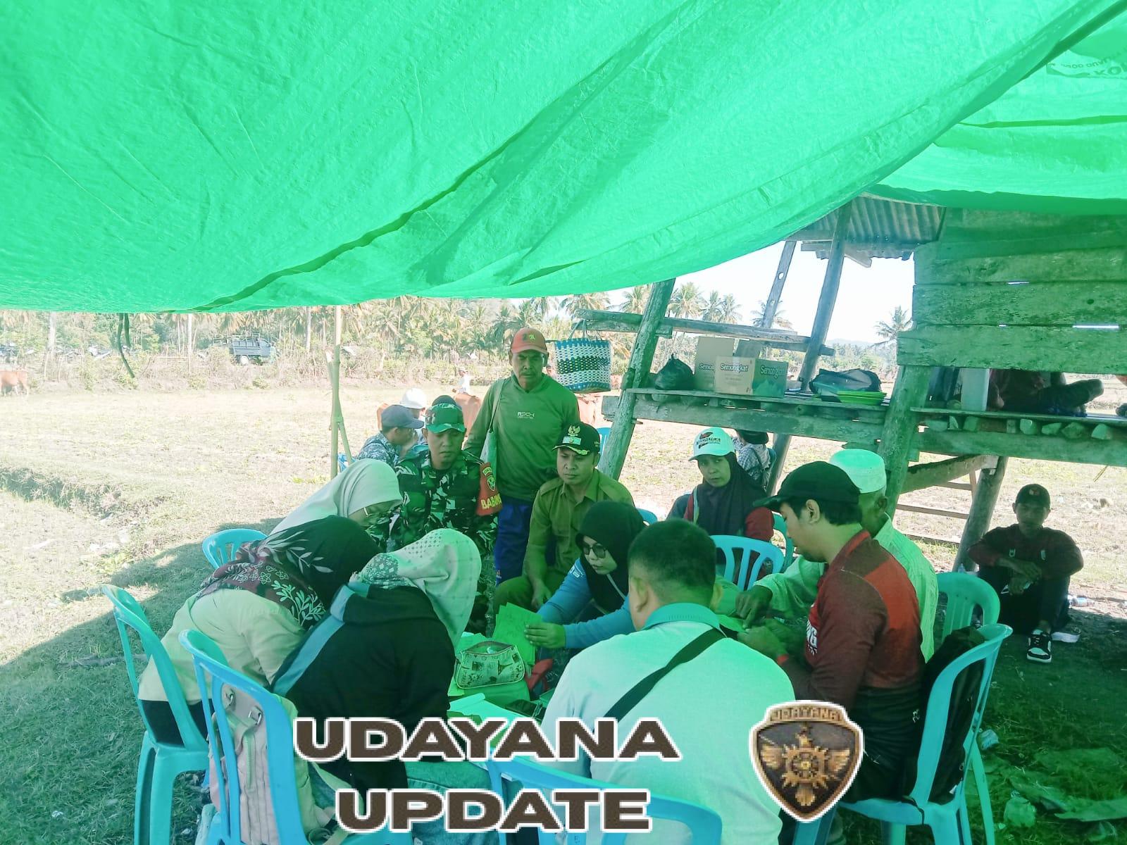 Babinsa Desa Air Suning Dampingi Vaksinasi dan Registrasi Hewan Ternak