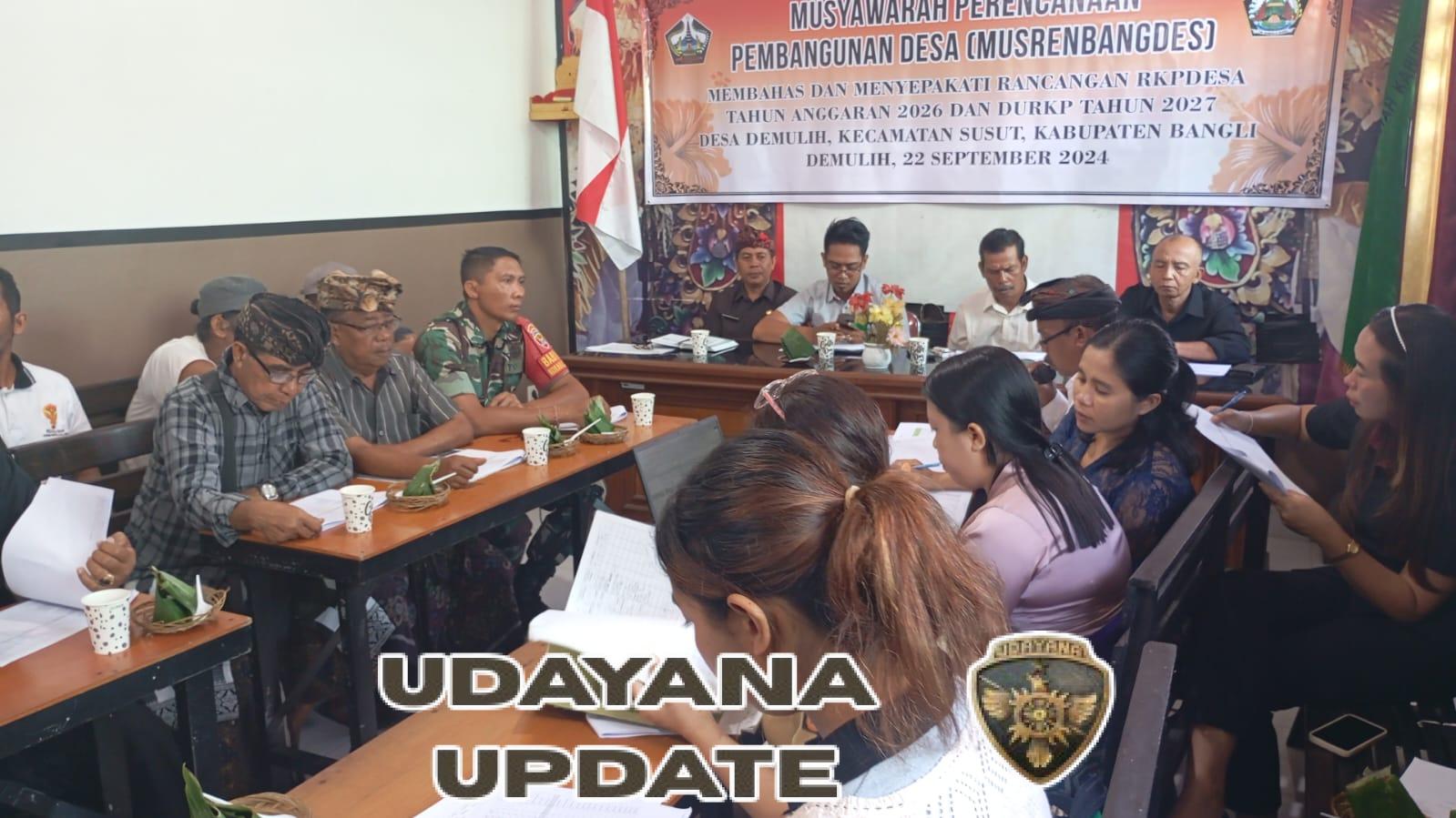 Babinsa Desa Demulih Hadiri Musrenbangdes Tahun Anggaran 2026