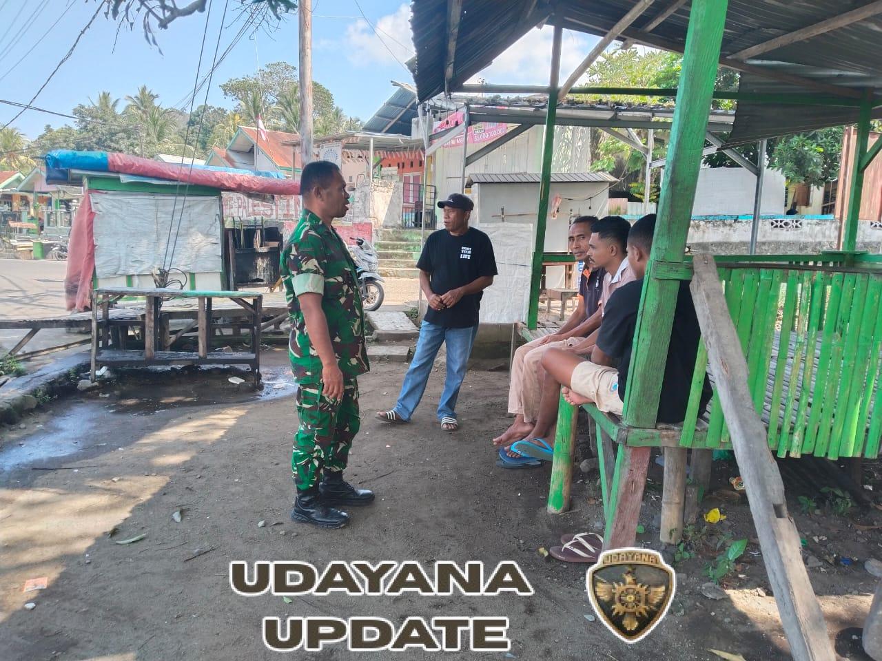 Babinsa 1602-01/Ende Gelar Komsos, Ajak Warga Jaga Kamtibmas di Kota Ratu