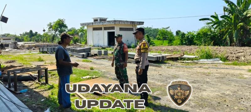Pantau Proyek IPLT, Babinsa dan Bhabinkamtibmas Pastikan Situasi Kondusif