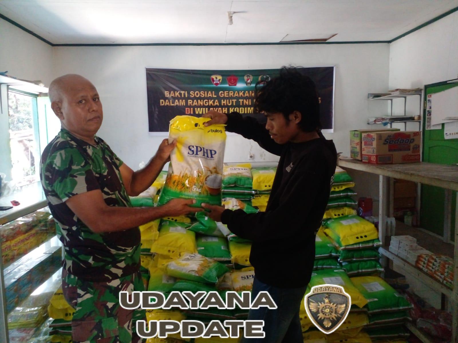 Kodim 1602/Ende Salurkan 115 Ton Beras SPHP untuk Warga Lewat Program GPM