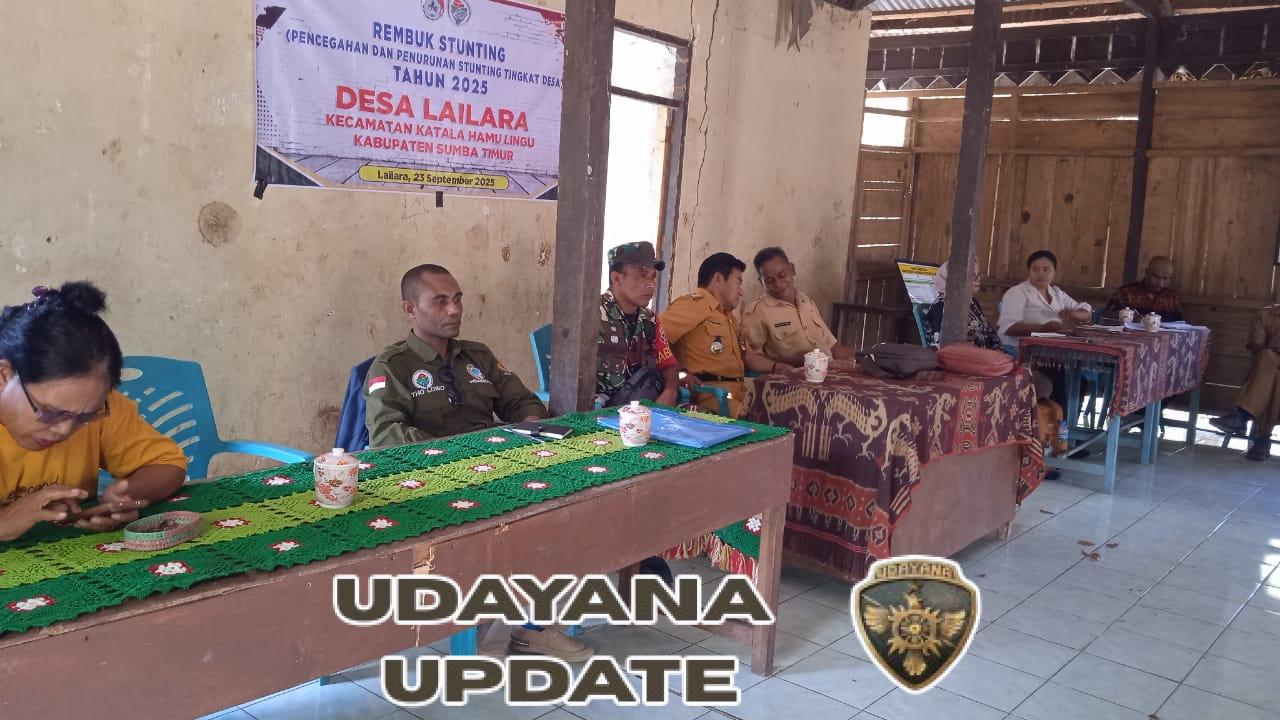 Babinsa Koramil 01/Lewa Hadiri Rembuk Stunting Tingkat Desa