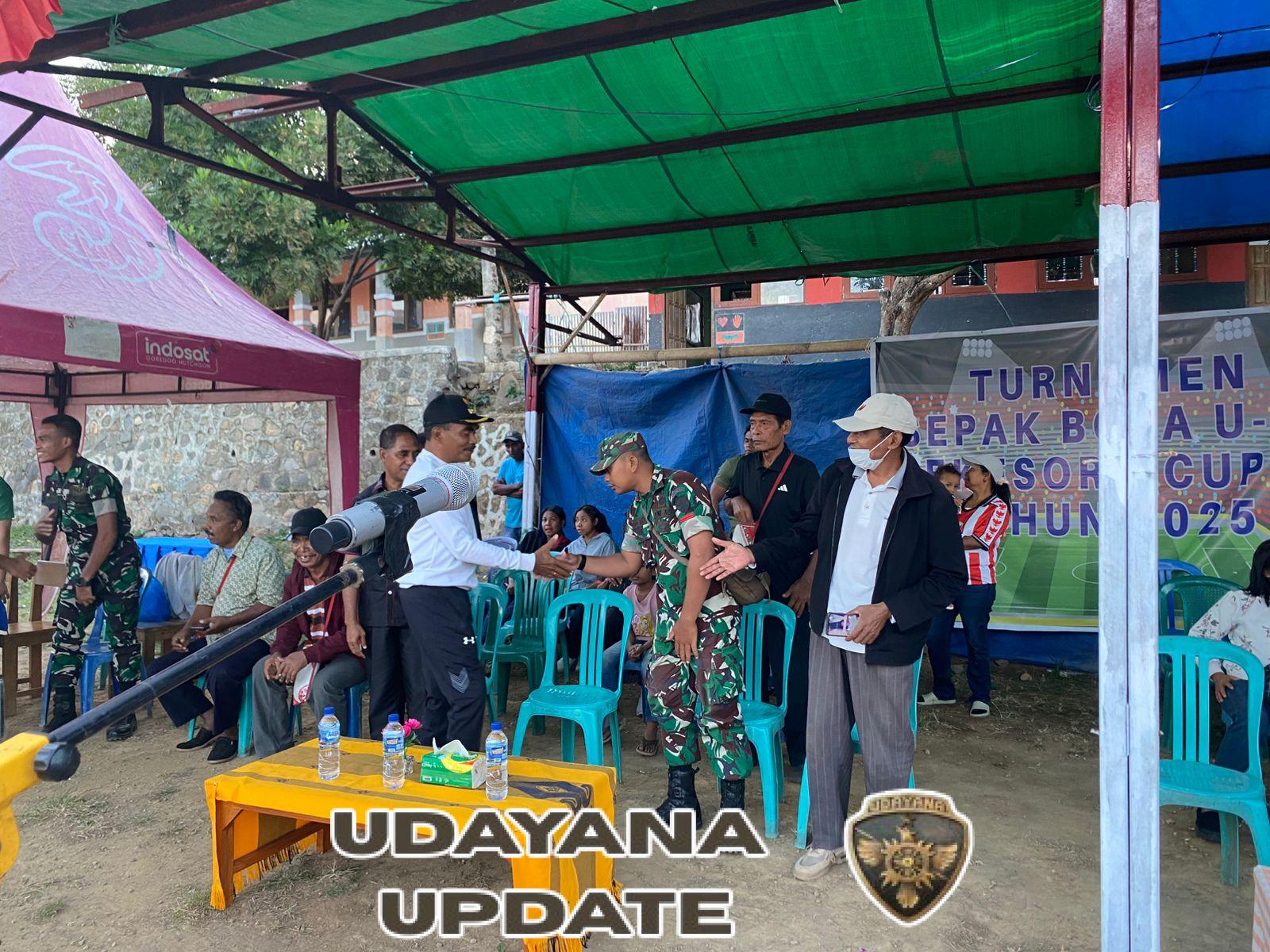 Babinsa Boawae Hadiri Penutupan Turnamen Sepak Bola U-12 Lekesoro Cup IV