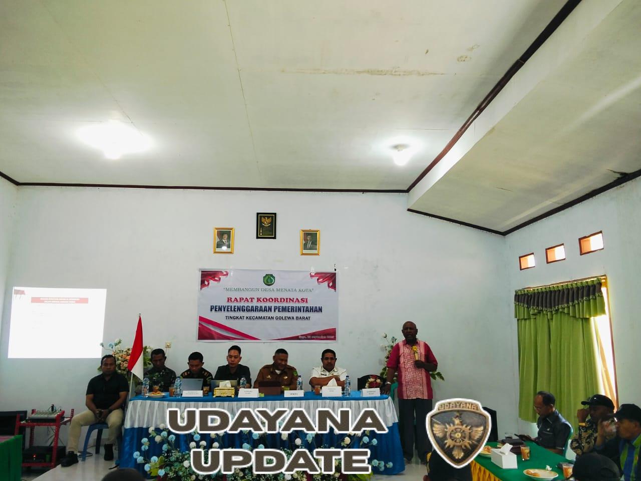 Pasi Ter Kodim 1625/Ngada Hadiri Rakor Penyelenggaraan Pemerintahan di Golewa Barat