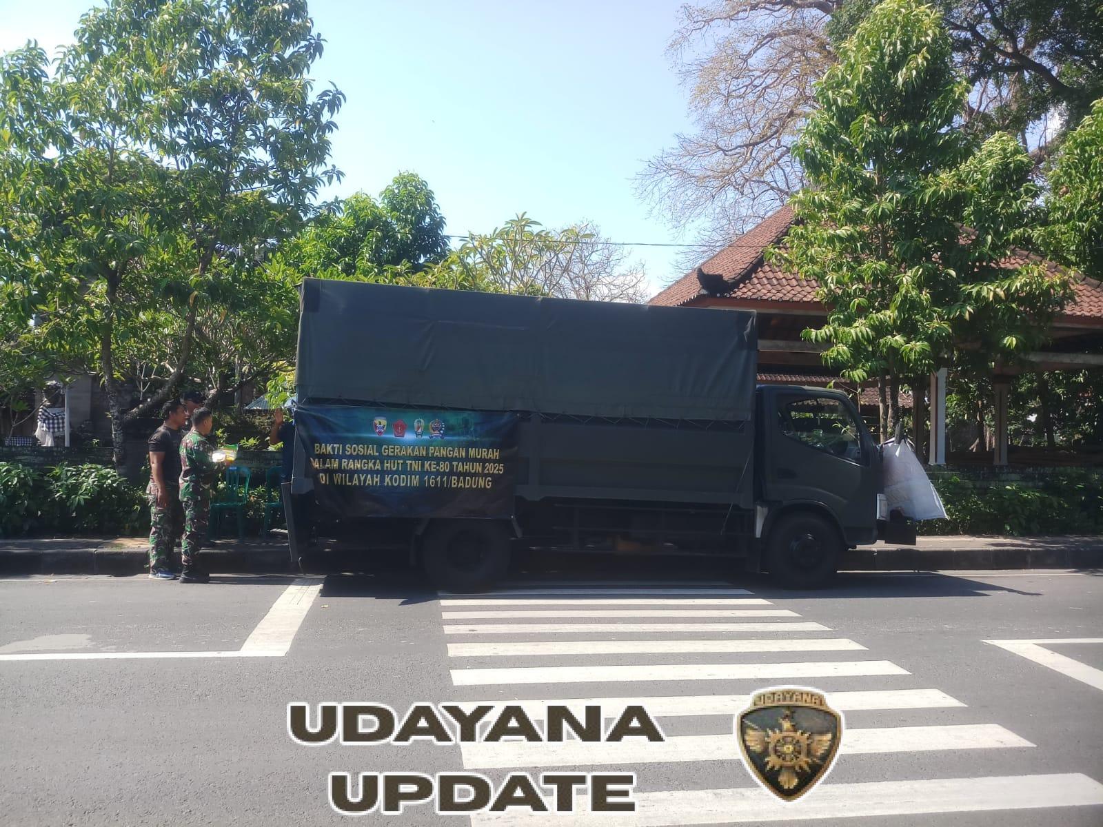 Kodim 1611/Badung Gelar Jual Beras Murah di Denpasar Barat dan Selatan