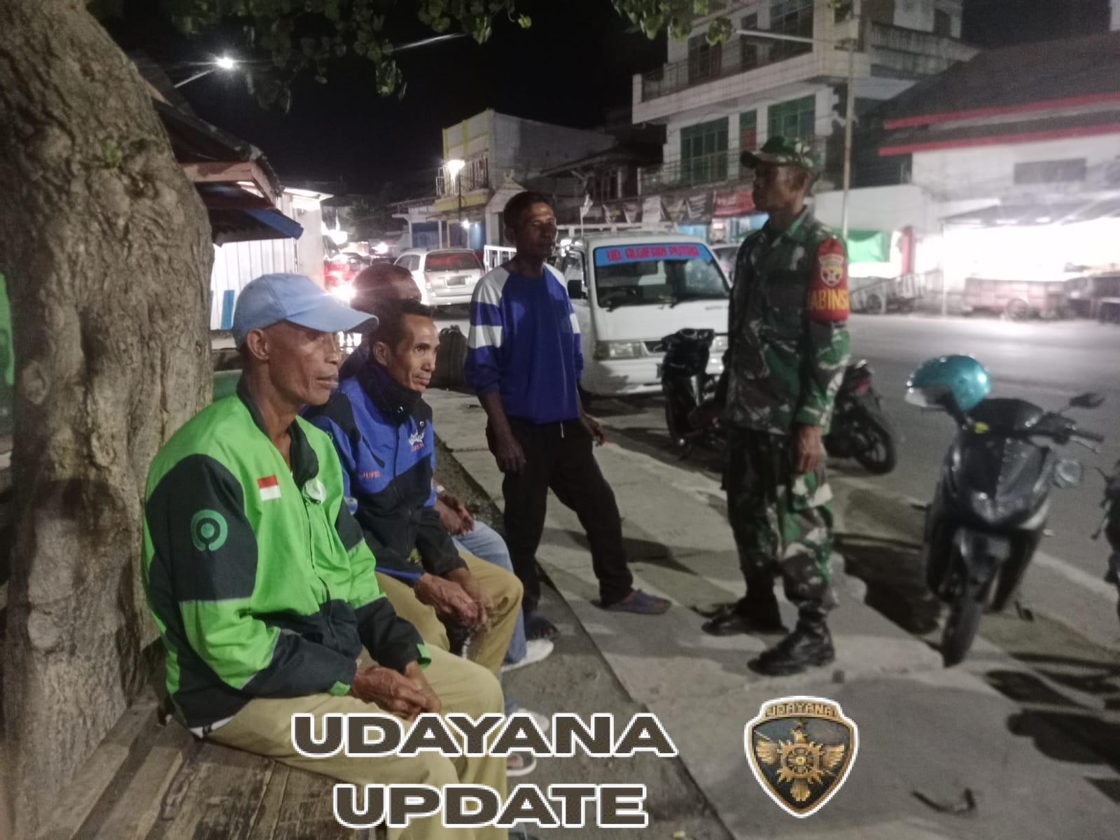 Babinsa Koramil 1608-04/Woha Gelar Patroli Malam, Tegaskan Larangan Main Hakim Sendiri