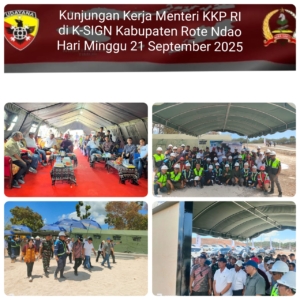 Dandim 1627/Rote Ndao Dampingi Menteri KKP Tinjau Pembangunan KSIGN di Rote Timur