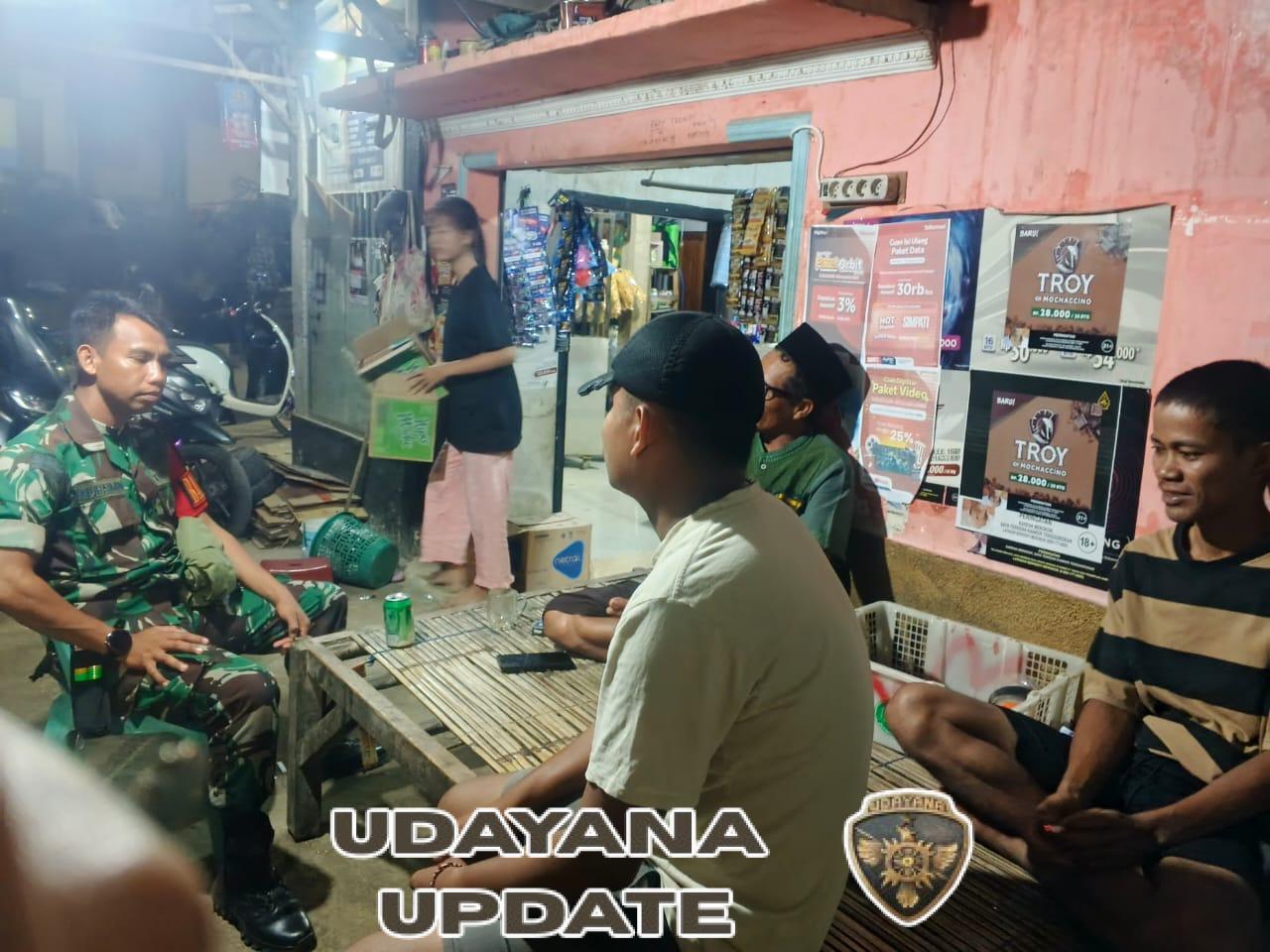 Babinsa Koramil 1628-01/Taliwang Aktif Jaga Keamanan Kota Lewat Patroli Malam