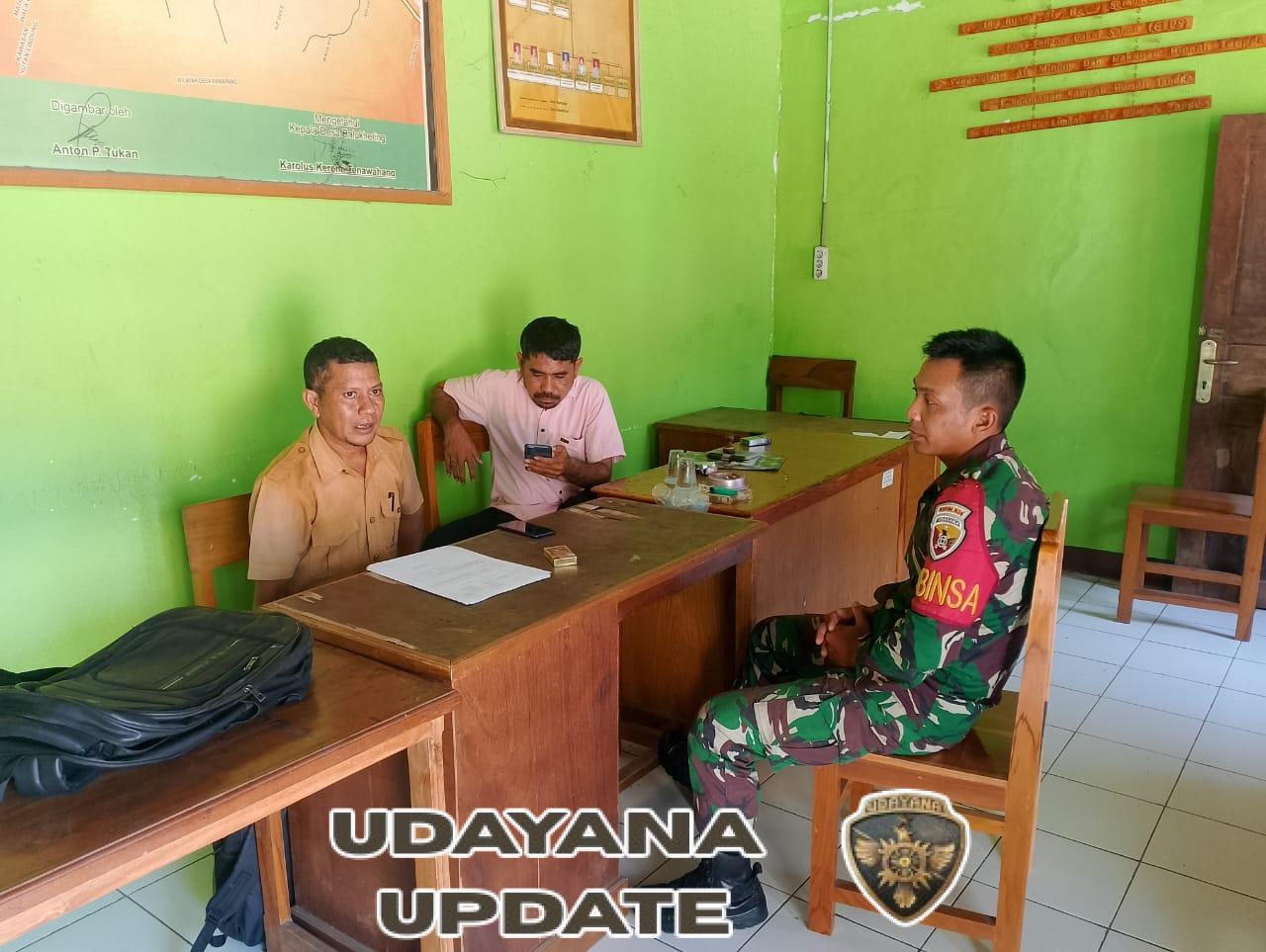 Babinsa Koramil 1624-01 Perkuat Sinergi dengan Aparat Desa Balukhering