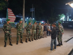 Koramil 1608-04/Woha Gelar Apel Pengecekan Personil untuk Patroli Siskamling di Wilayah Teritorial