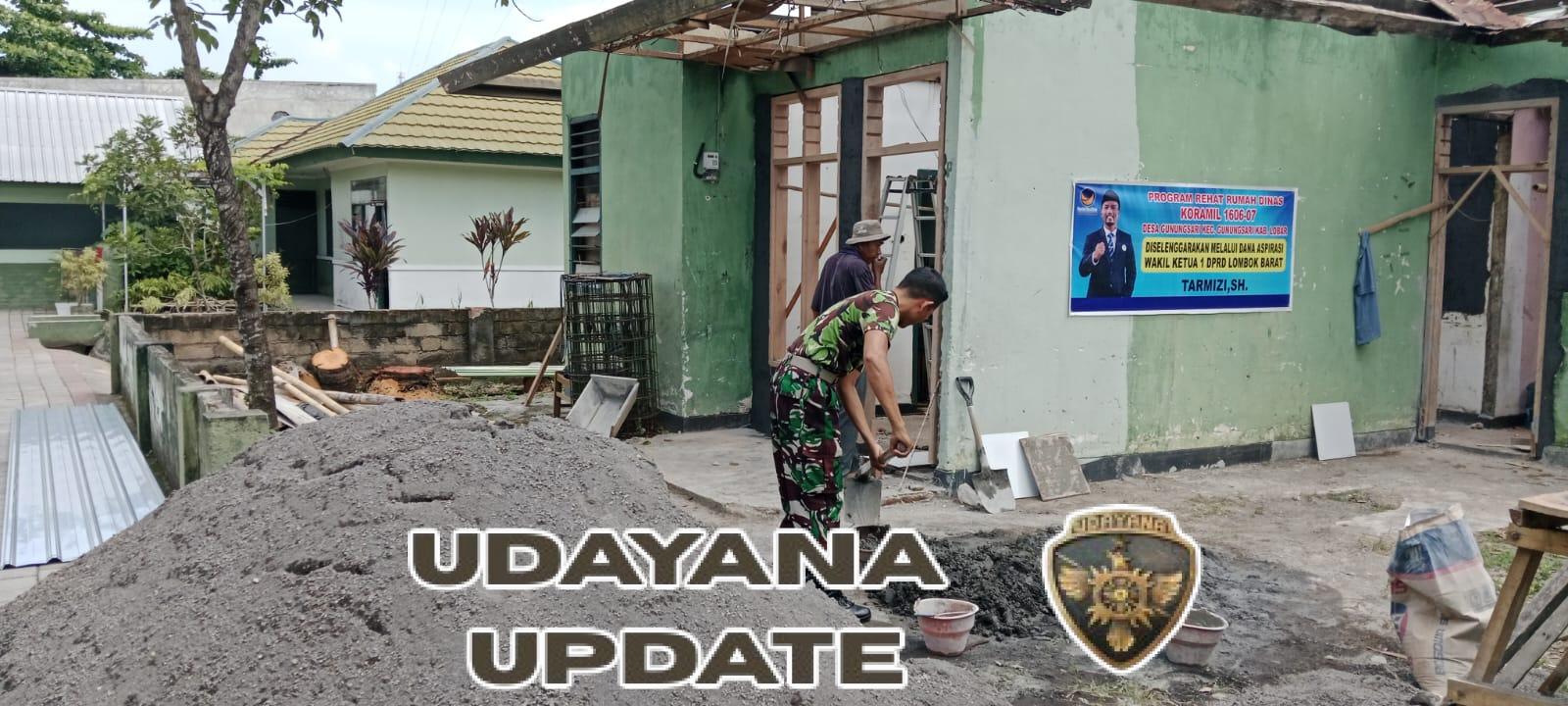 Pemda Lobar Revitalisasi Rumah Dinas Koramil 1606-07/Gunungsari