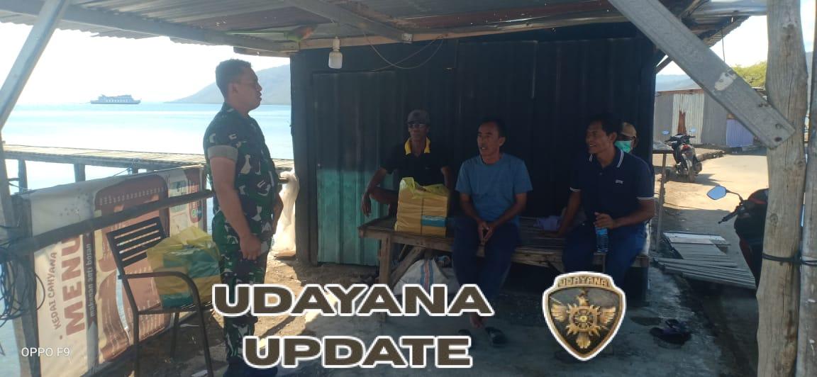 Babinsa Koramil 1628-04/Poto Tano Ajak Warga Jaga Kebersihan dan Kamtibmas