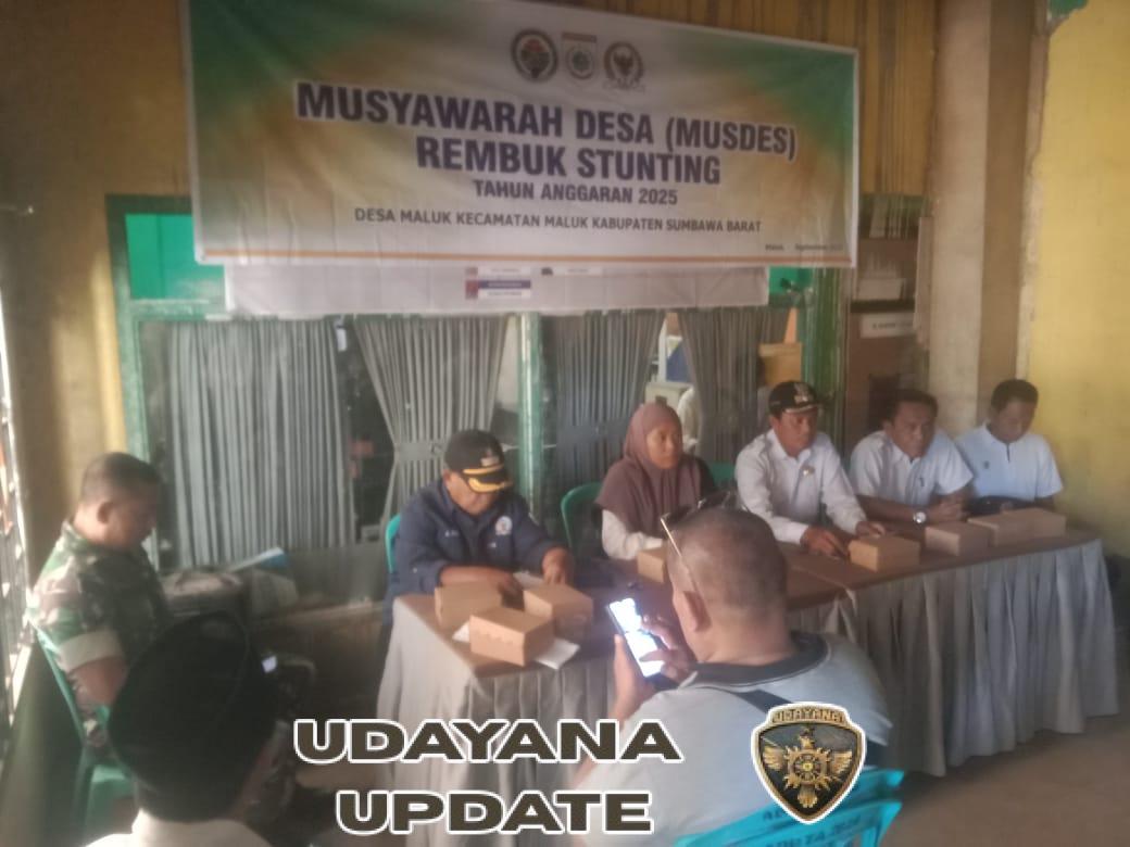 Babinsa Maluk Hadiri Musyawarah Desa Rembuk Stunting Tahun Anggaran 2025