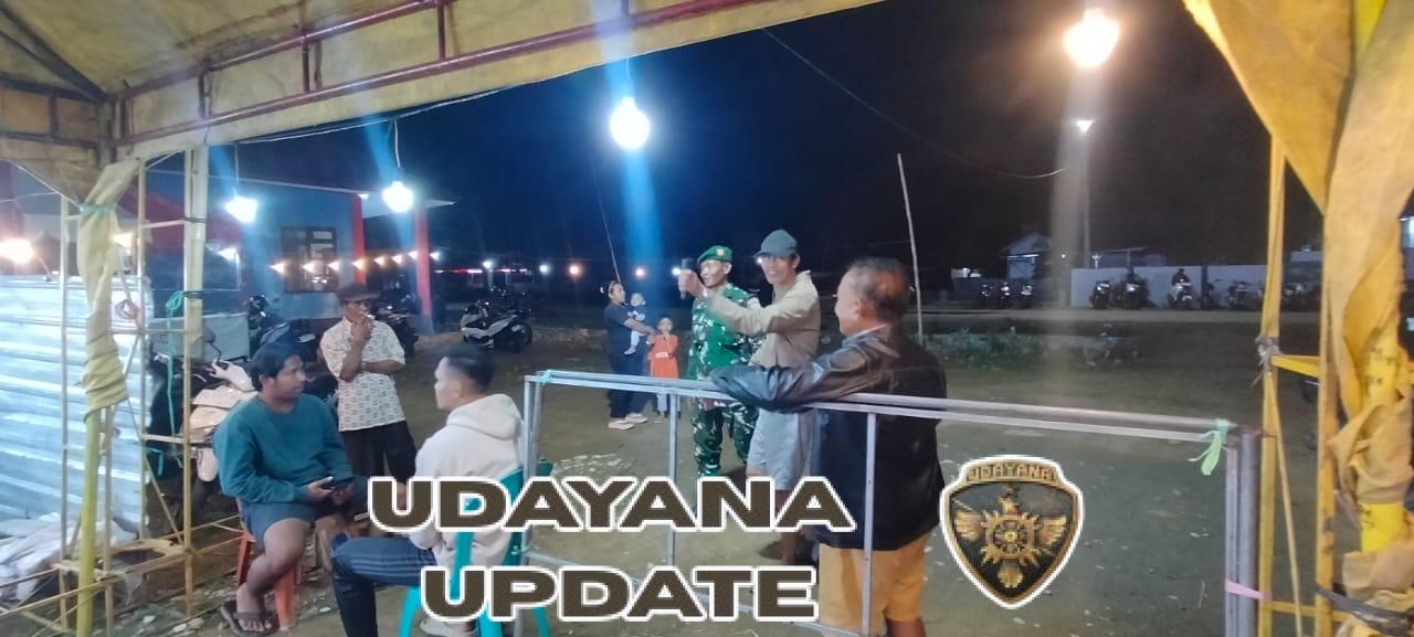 Babinsa Koramil 1628-03/Seteluk Gelar Patroli Malam, Imbau Warga Jaga Kamtibmas