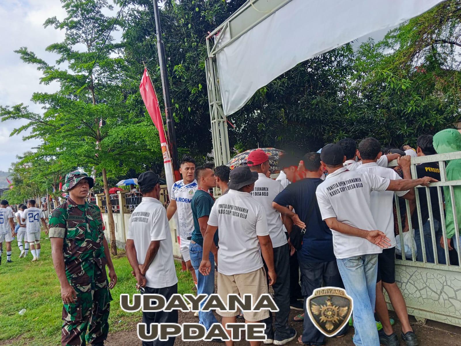 Babinsa Desa Belo Bersama Koramil 1628-05/Jereweh Amankan Jalannya Open Turnamen Kades Cup I Tahun 2025