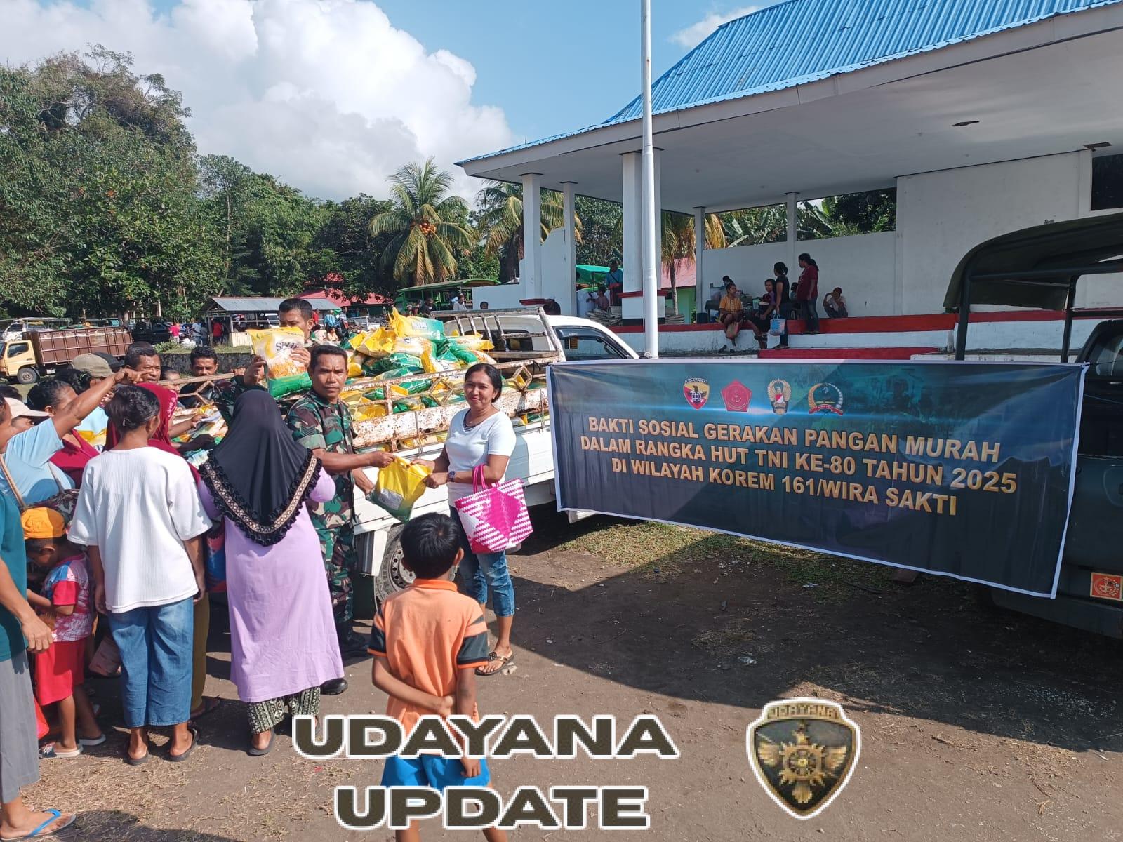 Koramil 1625-03/Boawae Gelar Pasar Murah HUT TNI ke-80 di Nangaroro