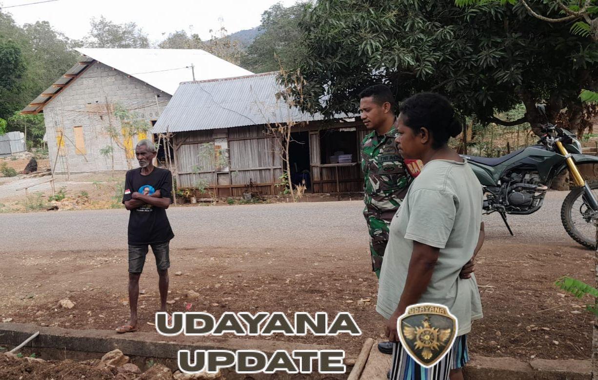 Babinsa Sapa Warga, Wujudkan Desa Upfaon yang Aman dan Damai