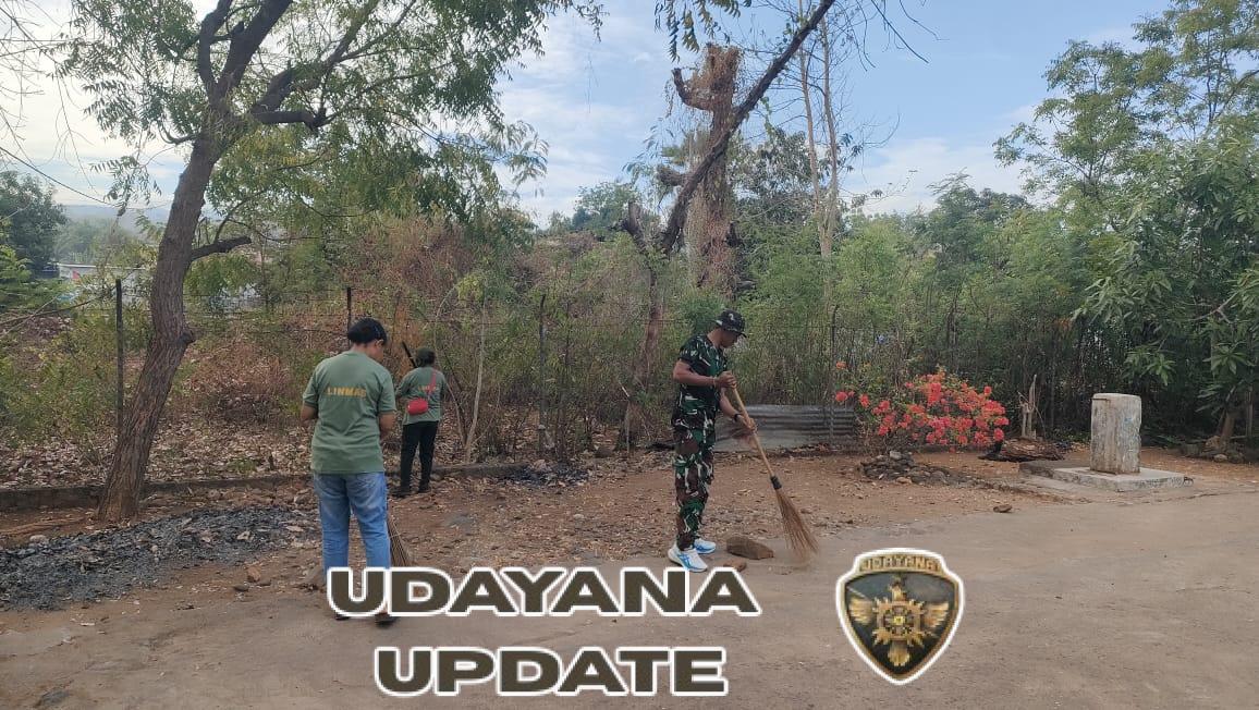 Kebersihan Lingkungan Jadi Prioritas, Babinsa dan Masyarakat Laksanakan Karya Bakti