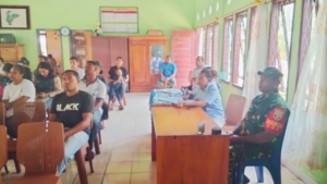 Babinsa Soa Hadiri Musyawarah Desa Perubahan RKPDES dan APBDES Tahun 2025