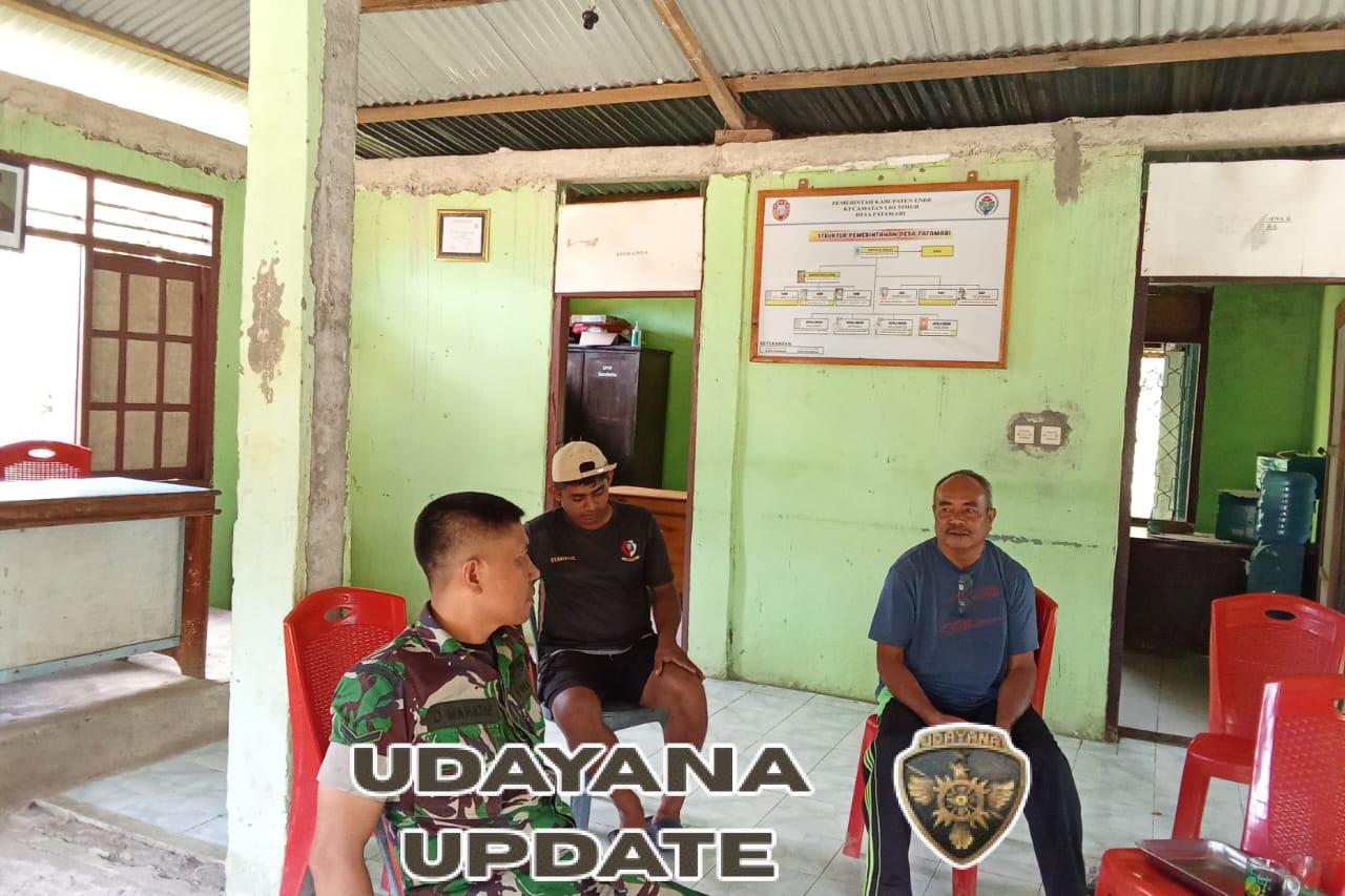 Babinsa Kodim 1602/Ende Perkuat Keamanan dan Kedekatan dengan Warga Desa Ranggatalo