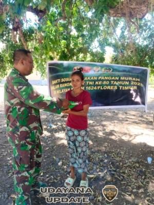 Bakti Sosial: Kodim 1624/Flotim Salurkan 2 Ton Beras Murah di Tanjung Bunga