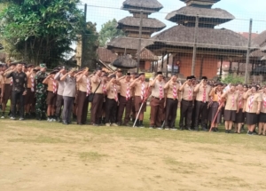 Babinsa Desa Sulahan Hadiri Pembukaan Lomba Tingkat III Pramuka Penggalang dan Jambore Cabang Bangli Tahun 2025