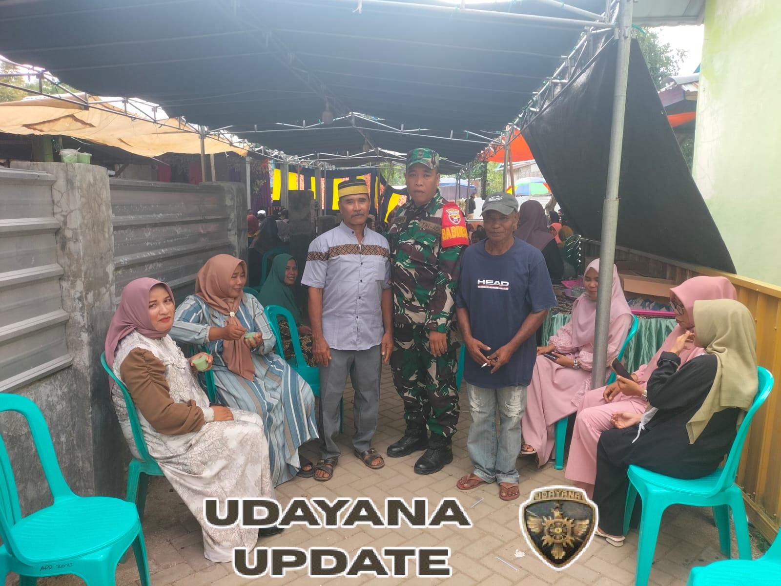 Babinsa Tamekan Amankan Jalannya Acara Adat Sorong Serah di Taliwang