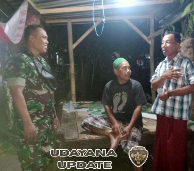 Melalui Patroli Babinsa Jamin Keamanan Warga Binaan Beraktivitas Malam Hari