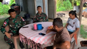 Satgas Yonarmed 12 Kostrad Gelar Anjangsana dan Layanan Kesehatan di Motaain