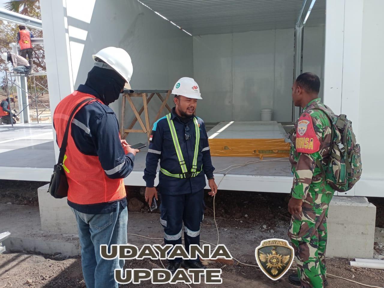 Personel Kodim 1627/RN Amankan Pekerjaan Pembangunan Kawasan Industri Garam Nasional