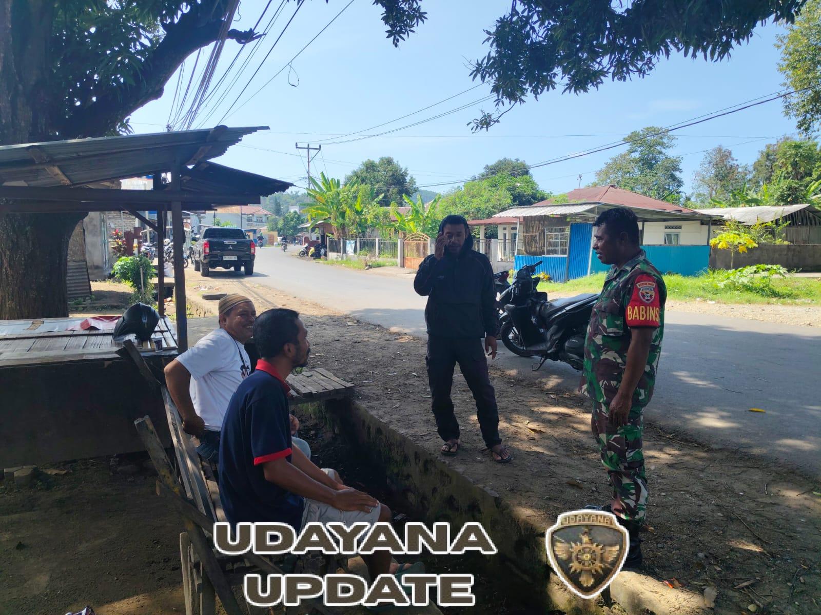 Babinsa Koramil 1602-01/Ende Tingkatkan Kamtibmas Lewat Komsos dan Pamwil di Desa Riaraja