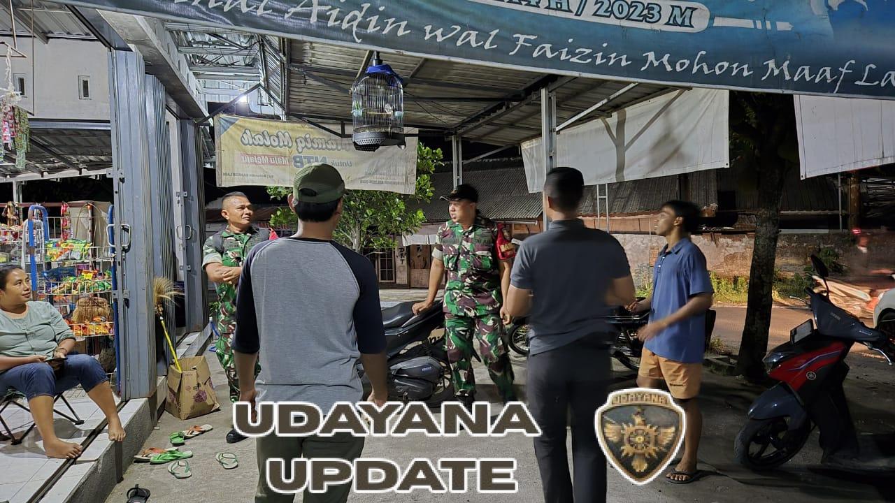 Patroli Malam, Wujud Cegah Dini Babinsa Di Wilayah Binaan