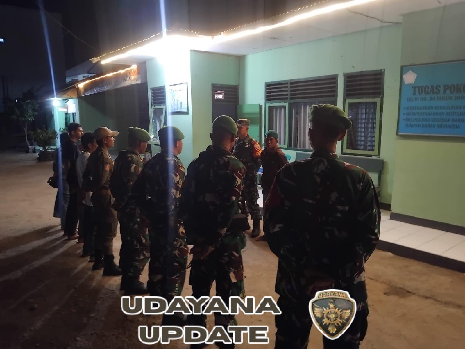 Babinsa Pimpin Apel Pengecekan Personel Jelang Patroli Siskamling di Woha