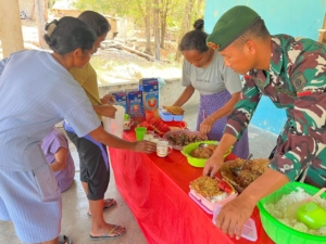 Dukung Program PMT, Pos Baen Kuatkan Sinergitas dengan Masyarakat Desa.