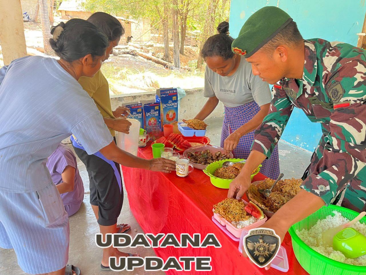 Dukung Program PMT, Pos Baen Kuatkan Sinergitas dengan Masyarakat Desa.