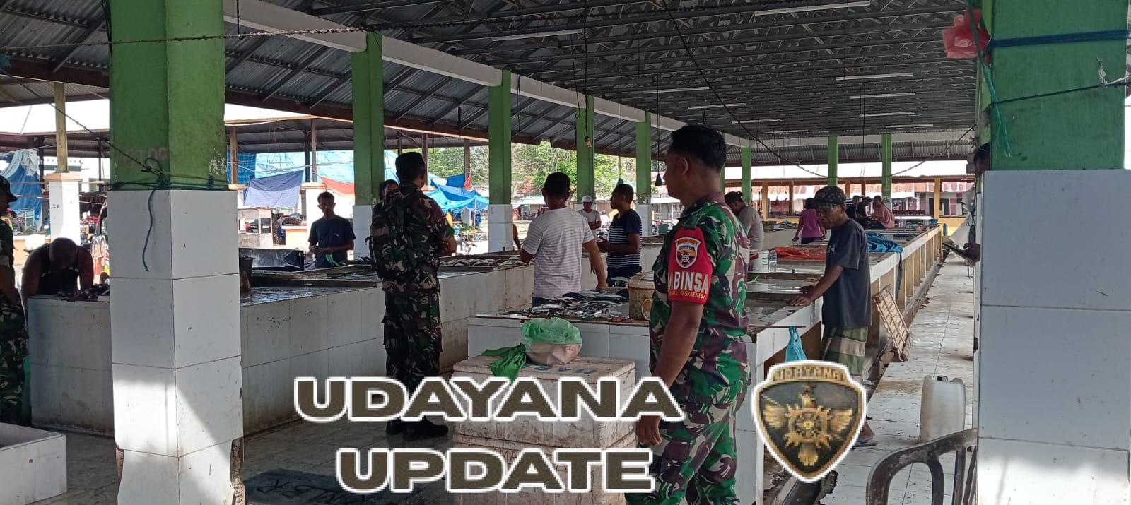 Babinsa Koramil 1625-05/Aesesa Tertibkan Pedagang Ikan di Kelurahan Danga