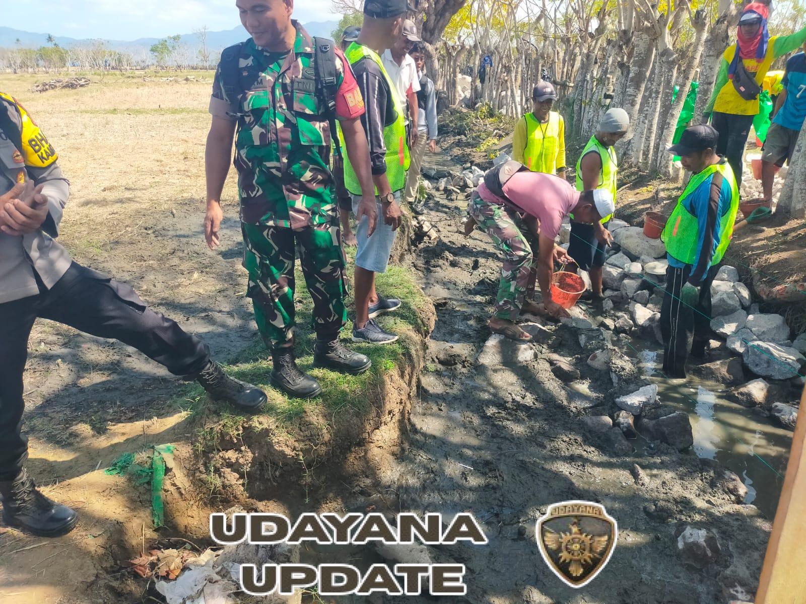 Babinsa Bersinergi dengan Warga Wujudkan Irigasi Swakelola