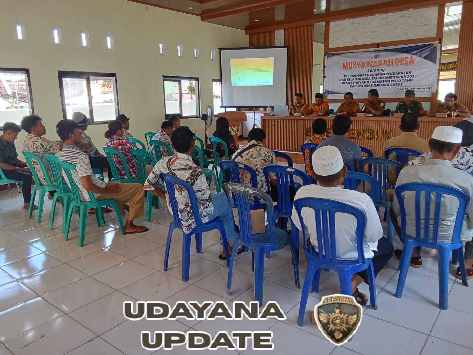 MUSDES Desa Senayan Bahas Perubahan APBDes, Babinsa Turut Dampingi