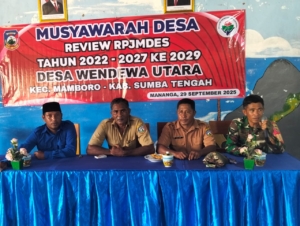 Babinsa Koramil 03/Katikutana Hadiri Musyawarah Desa Review RPJMDes Wendewa Utara