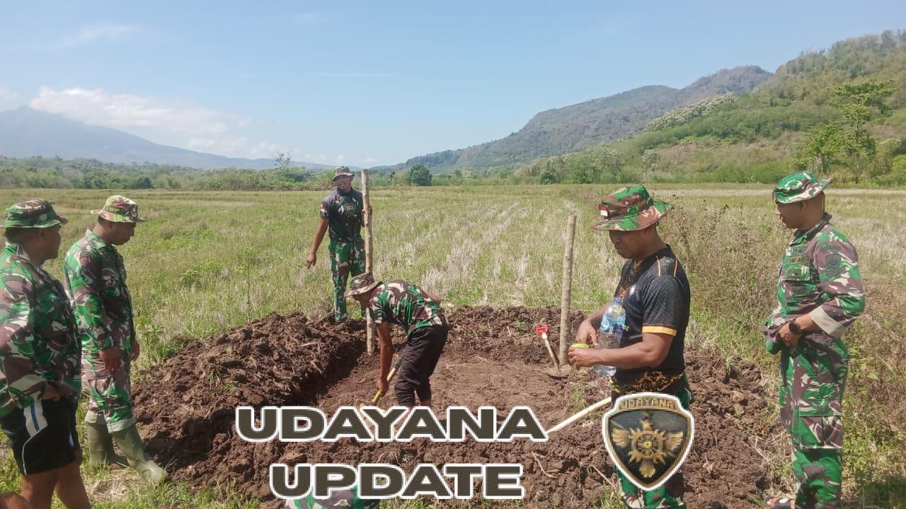 Pra TMMD di Riung Barat, TNI Bangun Saluran Irigasi dan Bak Penampung Air