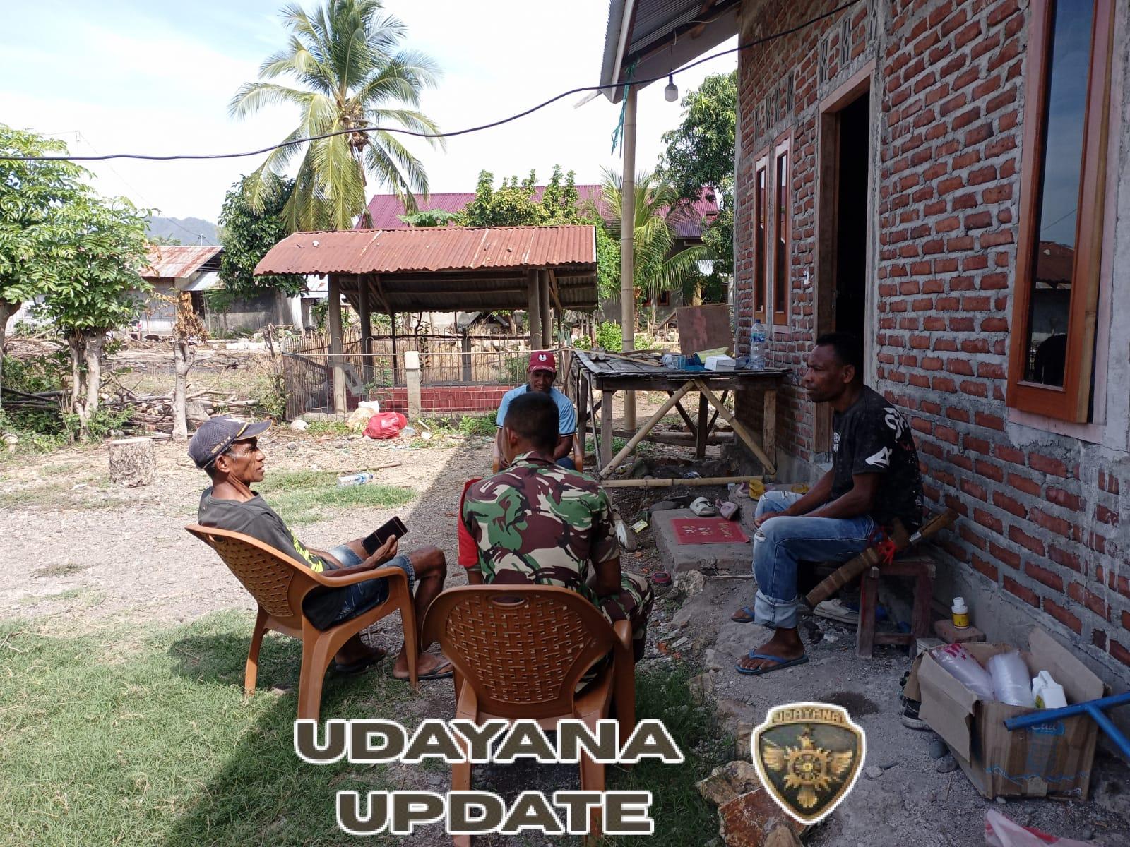 Babinsa Kopda Halit Gelar Monitoring Wilayah dan Komsos di Kelurahan Mbay I