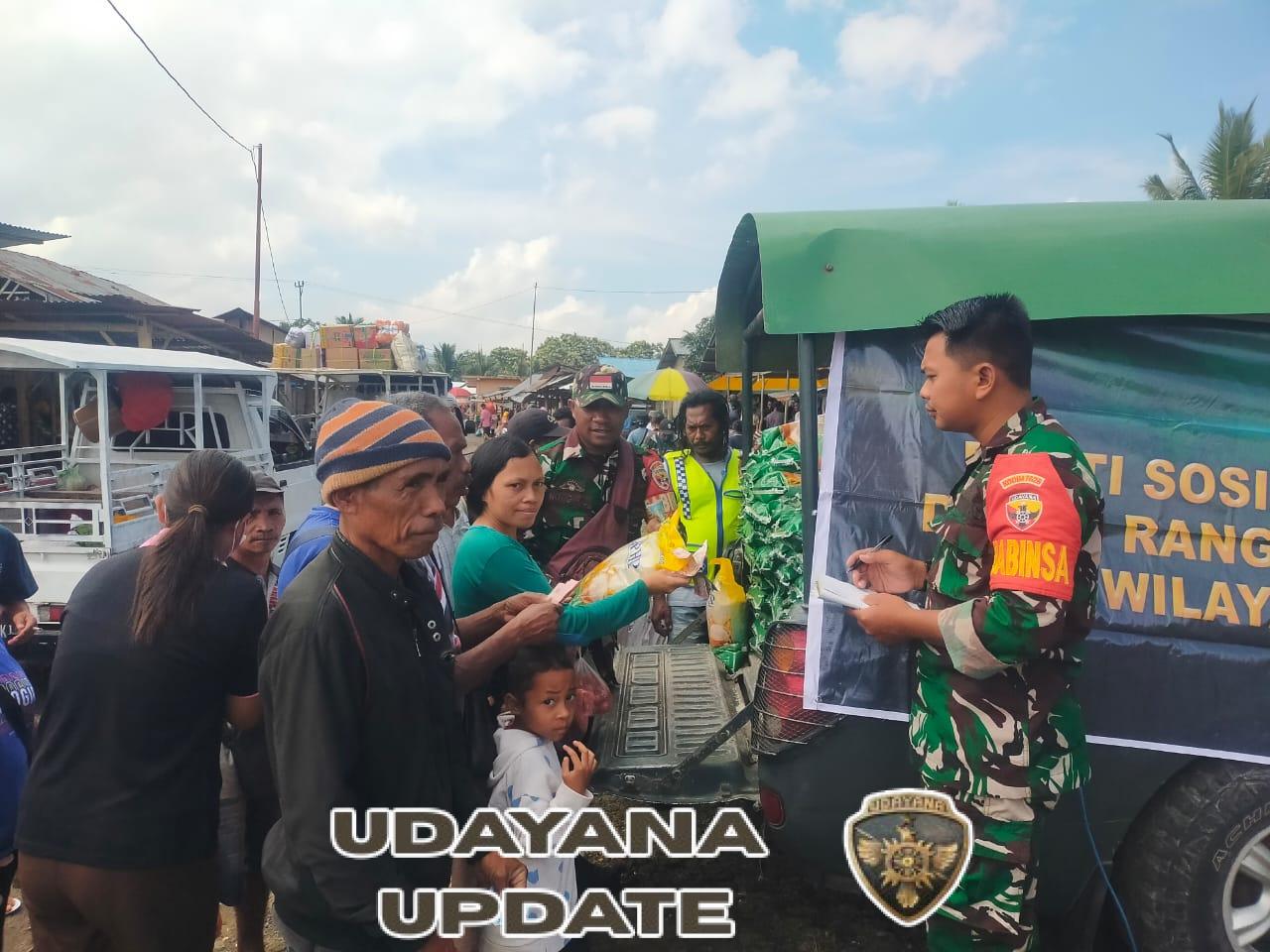 Babinsa Koramil 1625-03/Boawae Dukung Gerakan Pangan Murah di Pasar Raja