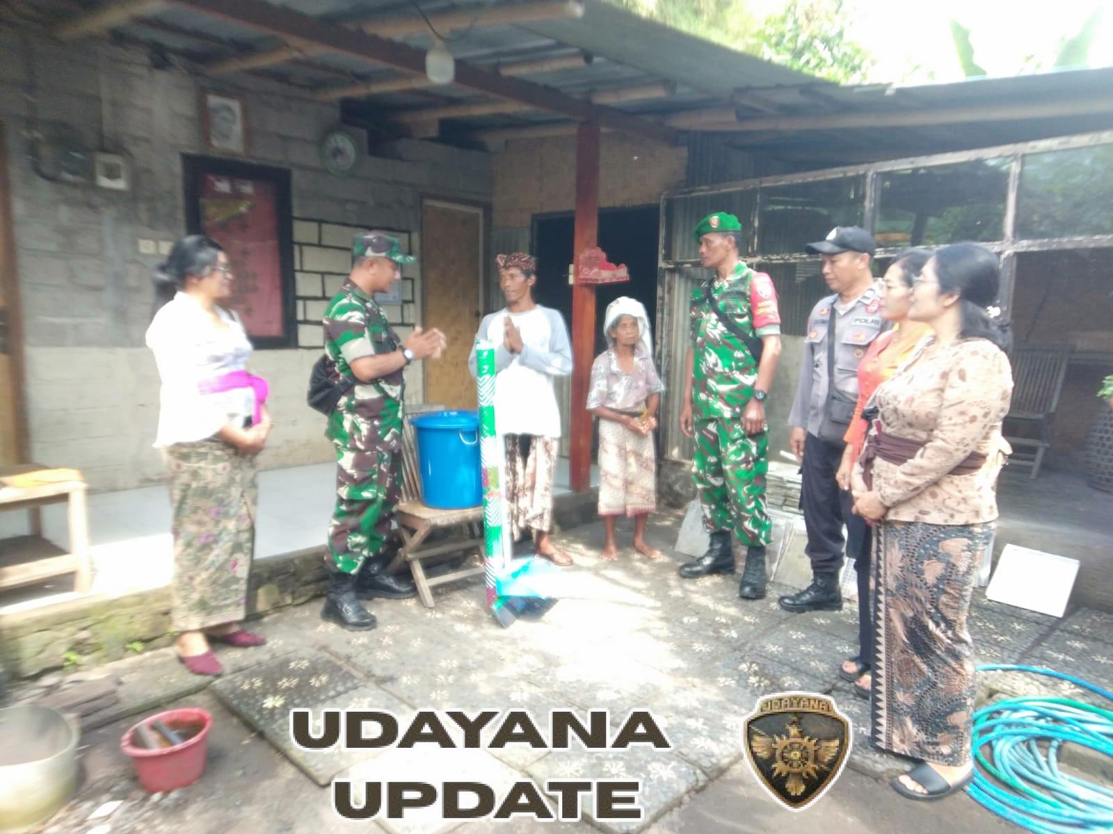 Koramil Klungkung Salurkan Bantuan Kolaborasi Kodim Bersama Bunda Obin