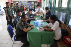 Sambut HUT TNI Ke-80, Kodim Belu Gelar Baksos Donor Darah Peduli Sesama
