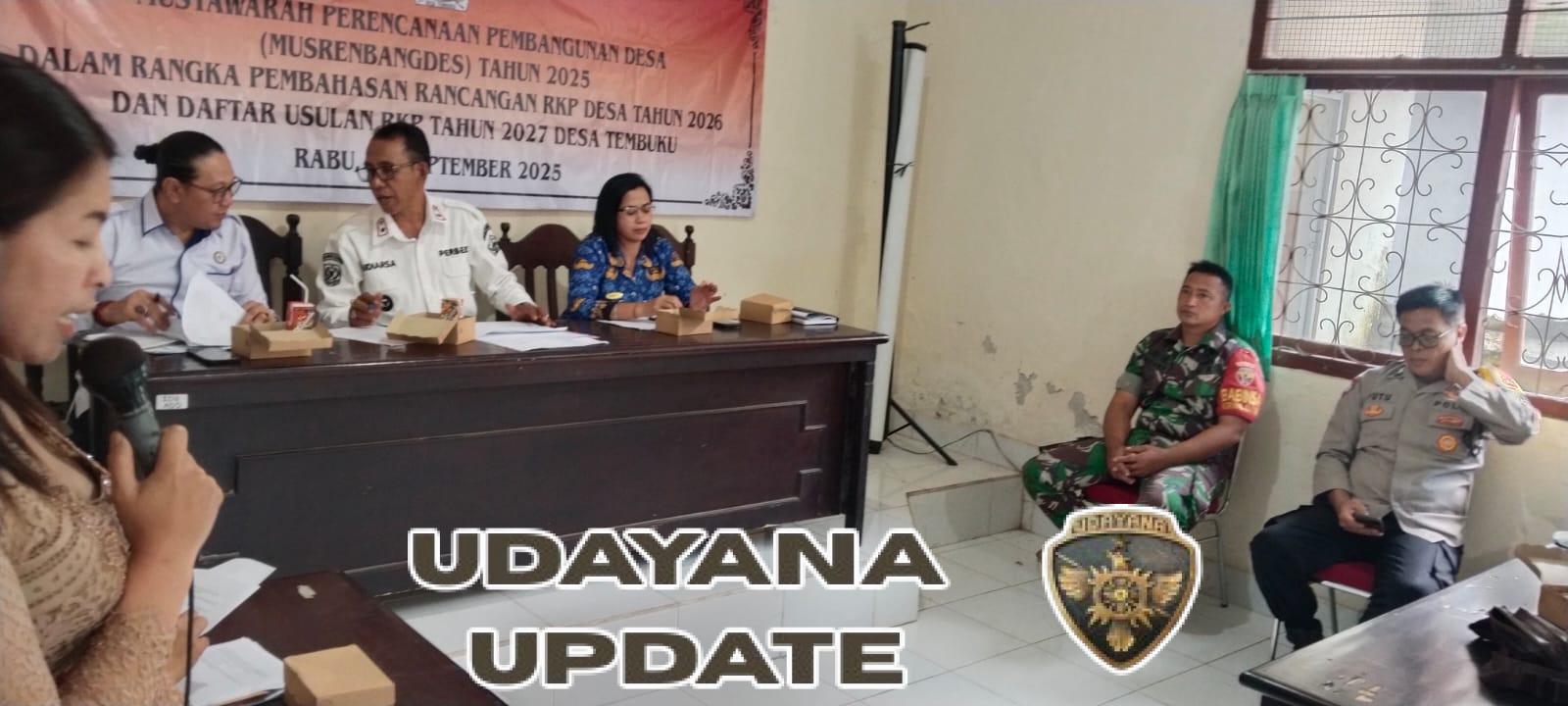 Babinsa Desa Tembuku Hadiri Musrenbangdes Tahun 2025, Dukung Perencanaan Pembangunan Desa