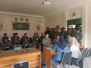 Cegah Penyakit Tidak Menular, Personel Kodim 1628/Sumbawa Barat Jalani Pemeriksaan Kesehatan
