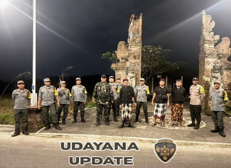 Sinergi TNI, Polri, Linmas, dan Pecalang Desa Taman Perkuat Keamanan Lewat Patroli Malam