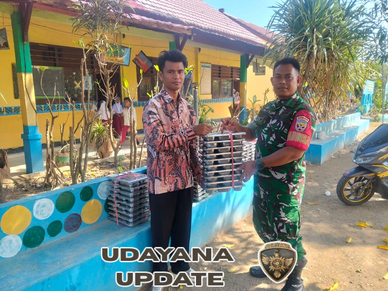 Babinsa Kawal Distribusi Makan Bergizi di Dua Dapur Kecamatan Madapangga